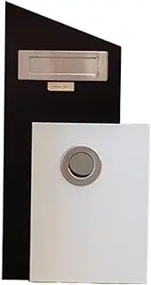 Letterbox Black White, Mailbox 6025, Modern Design, Black & White, Made of Stainless Steel, Easy to Maintain, Weather Resistant, Lockable Mailbox for Home & Business, Freestanding Steel Postbox
