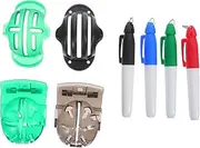 Toyvian 8-Piece Golf Line Marker Set Liner Balls Marker Plastic Tool for Straight Line Drawing Alignment