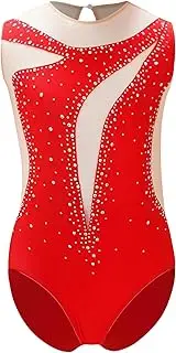 [Sxiwei] Gymnastics Leotards for Kids Girls Shiny Diamond Ballet Dance Unitard Skating Jumpsuit Dancewear