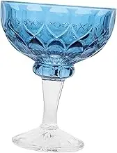 SOLUSTRE Vintage Glass Ice Cream Bowl Dessert Cup Footed Sundae Container for Fruit Salad Breakfast Snack Elegant Trifle Bowl for Home Entertaining