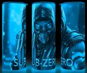 Glow in the Dark Sub-Zero Mortal Kombat Gaming Cup Mug Tumbler 20oz