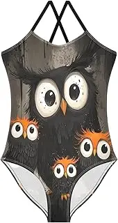 [RPLIFE] Toddler Girl Bathing Suits, Summer Beach Swimsuit Girls 3-10 Y, Owl Mother and Little Owl