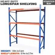 Longspan Racking STARTER BAY Steel Warehouse Storage Shelving Garage Shelves