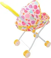 Baby Doll Stroller Stable ＆ Sturdy Doll Stroller Foldable Baby Doll Pram with Canopy Pretend Play Toy Baby Stroller Gifts for Kids Baby Doll Accessories Style 2 Baby Doll Pram Toy Baby Stroller Doll
