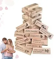 Lust Tower Game for Adults,48Pcs Bedroom Games for Couples, Stacking Wooden Block Game,Valentine Tumbling Tower Stacking Blocks Game,Grown Ups Night Party Game Gift