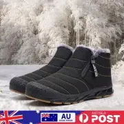 Fur Lined Snow Boots Short Shaft Boots Cozy Men Non-Slip Winter Boots for Winter