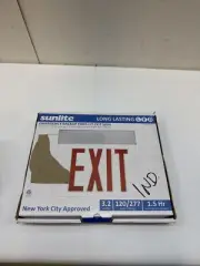 Sunlite 05277 LED Edge Lit Exit Sign, Clear Panel