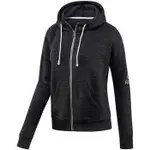 REEBOK TRAINING ESSENTIALS FULL ZIP HOODIE 女 刷毛保暖 防寒 連帽外套-黑色