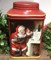 NIB! Vintage 2002 Coca Cola Christmas Cookie Jar Santa Stoneware Canister 32oz