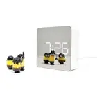 MOOAS Mini LED Mirror Clock Alarm / Digital / Standing /Desk Home Decor - Square