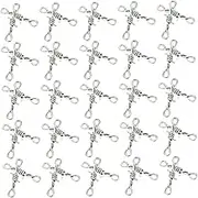 60pcs Accessories Clasps Jewelry Bracelets Charms Bracelets Charms for Bracelets Fashion Jewelry Charm Bracelet Stacker Arrow Charms Necklace Clasp Kit Beads Silver Zinc Alloy