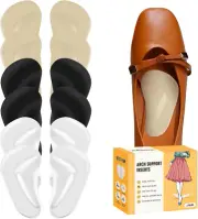 Arch Support Shoe Inserts for Flat Feet (12 Pieces) | Soft Gel Arch Support Inso