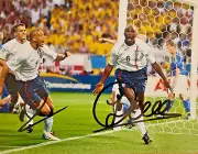 FIFA World Cup 2002 England's Sol Campbell & Rio Ferdinand Signed 8" x 10" Photo