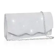 Evening Bag Clutch Purse for Women, Sparkling Formal Handbag with Crossbody