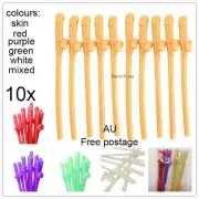 10x Hens Party Night Pecker Willy Penis Dicky Sipping Straws Bachelorette Straw