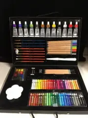 DALER AND ROWNEY Simply Complete Art Set & Full Size Case 100 pieces