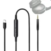 USB C to 2.5mm Male Cable for QC25/QC35/QC35II/QC45 Headphone Cord Microphone