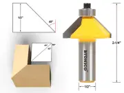 45 Degree Chamfer Edge Forming Router Bit - 1/2" Shank - Yonico 13906