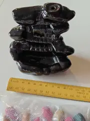 Ceramic Incense Burner Backflow Smoke Mountain Waterfall Cone Holder + Cones R2