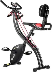 [Everfit] Exercise Bike, Elliptical Cross Trainer Stationary Cardio Training Bicycle Indoor Cycling Gym Equipment Home Workout Lifespan Fitness, Adjustable 8 Level Resistance Black