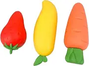 Abaodam 3Pcs Kawaii Fruit Mini Erasers Convenient Pencil Erasers for Classroom Rewards Strawberry Carrot Designs Easy to Use Store