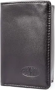 [Big Skinny] Men's Tri-Fold Leather Slim Wallet, Holds Up to 25 Cards