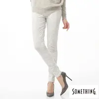 在飛比找momo購物網優惠-【SOMETHING】女裝 窄直筒 LADIVA合身色褲(淺