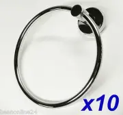10 Pack x Chrome Towel Rings / Hangers / Hooks