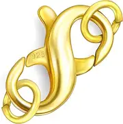Dailyacc 925 Double Opening Lobster Clasp Sterling Silver and Gold Necklace Bracelet Extender Clasps and Closures for DIY Jewelry