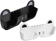 [Healeved] 2Pcs Wall Mounted Sunglass Organizer Rack Cute Cat Design Eyeglass Holder for Space Saving Storage Fun Glasses Display Case for Home Decor