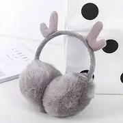 [Tbkoly] Winter Warm Earmuffs Ear Cover Warmers Protector,Plush Female Earmuff Warm Ear Muffs Headphones Girls Earmuffs Earphone Ear Warmers Protector Headphones (Color : Grey, Size : A)