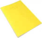 RHINO A4 Tinted Exercise Book 10mm Squared Yellow Cover Cream Tinted Paper
