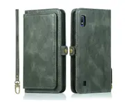 Detachable Phone Case for Easy Portability (Dark Green), Wallet Case for Samsung Galaxy A10