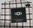 NEW UGG Queen Sheet Set Cotton Flannel Lodge Burgundy 90”X102” Oeko-Tex
