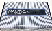 Nautica Queen Sheet Set Cool Crisp PERCALE Lng Staple Cotton Blue Haudley Stripe