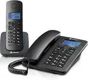 [Motorola] Voice - C4201 Corded Telephone with Digital Cordless Terminal, Emergency Mode, Call Forwarding, Phonebook with 50 Names and Numbers, Hands-Free Kit