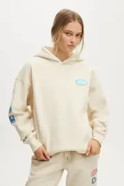 [Body] Body - Plush Premium Graphic Hoodie - Coconut milk/badge S COCONUT MILK/BADGE