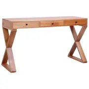 Computer Desk Natural 115x47x77 cm Solid Mahogany Wood vidaXL