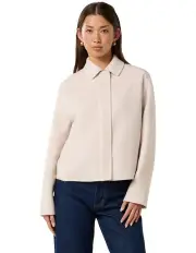 [Forever New] Eden Zip Through Felled Jacket in Cream