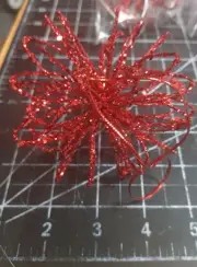 17 Pcs Red Christmas Tree Decorations Set Glitter Star Tree Topper Metal New