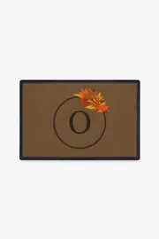 Harvest Leaves Monogram O Doormat