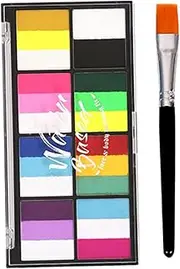 1 Set Paints Face Paint Kit Glitter Face Painting Kit with Stencils Makeup Paint Palette Makeup Highlighter Gel Body Markers for Skin Washable Skincare Pigment Powder