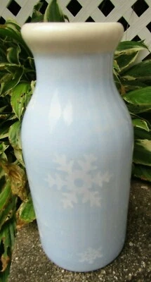 HARTSTONE POTTERY BLUE SNOWFLAKE MILK JUG MILK JUG PITCHER stoneware christmas