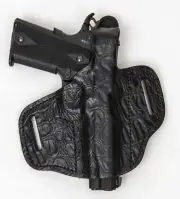 On Duty Conceal RH LH OWB Leather Gun Holster For Ruger SR40c w/ CT Laserguard