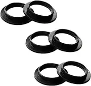 E26 E27 Lampshade Collar Ring, 6 Pcs Plastic Lamp Shade Reducer for Bedside, Desk, Floor Lamps, Plate Light Lampshade Washer Adaptor (Black, Inner 38mm)