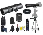 420MM 1600MM ZOOM LENS + BACKPACK + TRIPOD + 2X FOR CANON EOS REBEL DSLR CAMERA