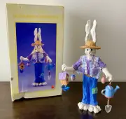 Vtg Cracker Barrel Easter Bunny Mr. Rabbit 9" Figurine Resin NEW IN BOX