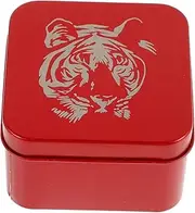 KONTONTY Portable Iron Tarot Card Box Stylish Tcg Card Storage Holder for Tarot Decks Elegant Secure Storage Container