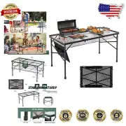 Lightweight Folding Grill Table with Mesh Bag - Ideal for Picnics and Beach
