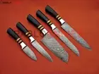 Hand Forged Damascus Steel Full Tang Chef Set | Kitchen Knife | Dining Set| Bag